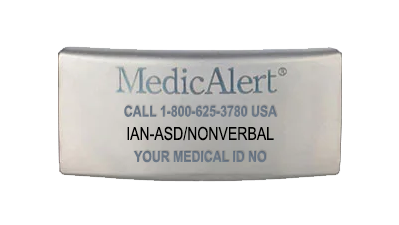 Silicone Medical ID Bracelet, Red Silicone, pemblem image number 0